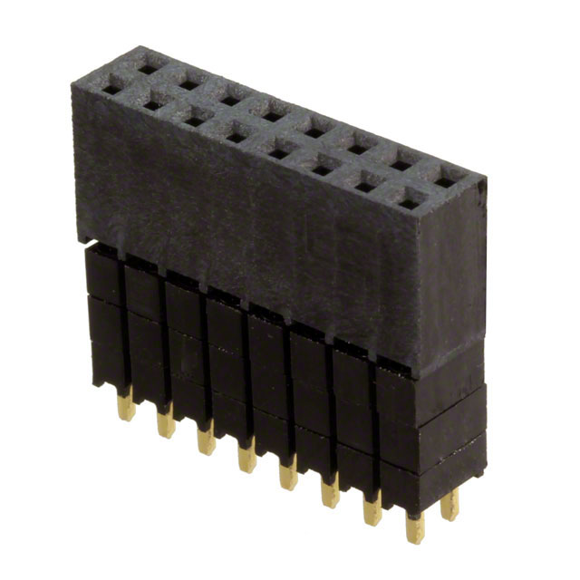 16 Position Elevated Socket Connector 0.100 (2.54mm) Through Hole Gold