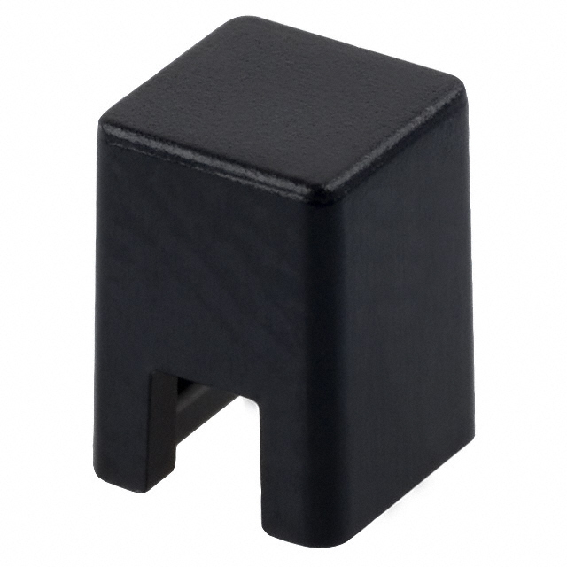 Square Tactile Switch Cap Black Slip On