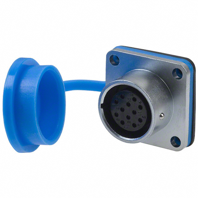 12 Position Circular Connector Receptacle, Female Sockets Solder Cup