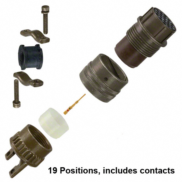 19 Position Circular Connector Plug, Female Sockets Crimp