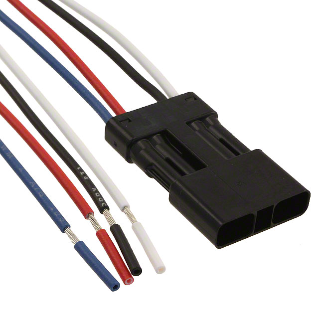 SSL Cable Assembly Socket, 4 Position To Wire Leads Black 4.00
