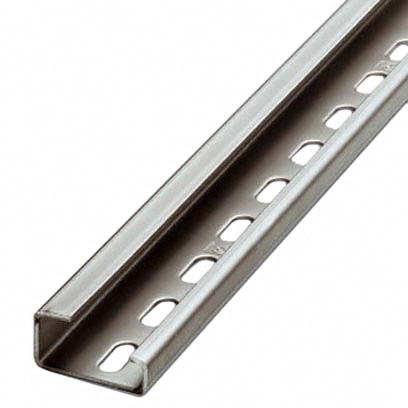 Din Rail G Section 1.260 W x 0.591 H (32.00mm x 15.00mm) Slotted Steel 78.740 (2000.00mm)