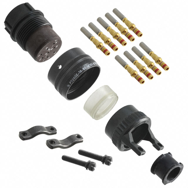 8 Position Circular Connector Plug, Female Sockets Crimp