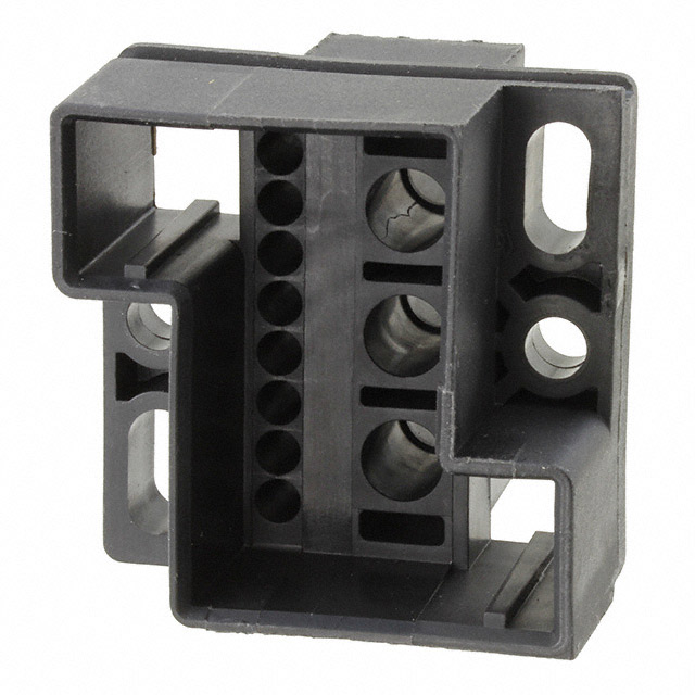 11 (8 + 3 Power) Position Housing for Non-Gendered Contacts Connector Black Panel Mount Drawer