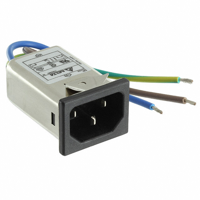 Power Entry Connector Receptacle, Male Blades IEC 320-C14 Panel Mount, Snap-In