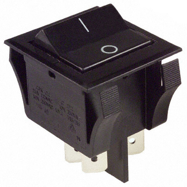 Rocker Switch DPST 15A (AC) 125 V Panel Mount, Snap-In