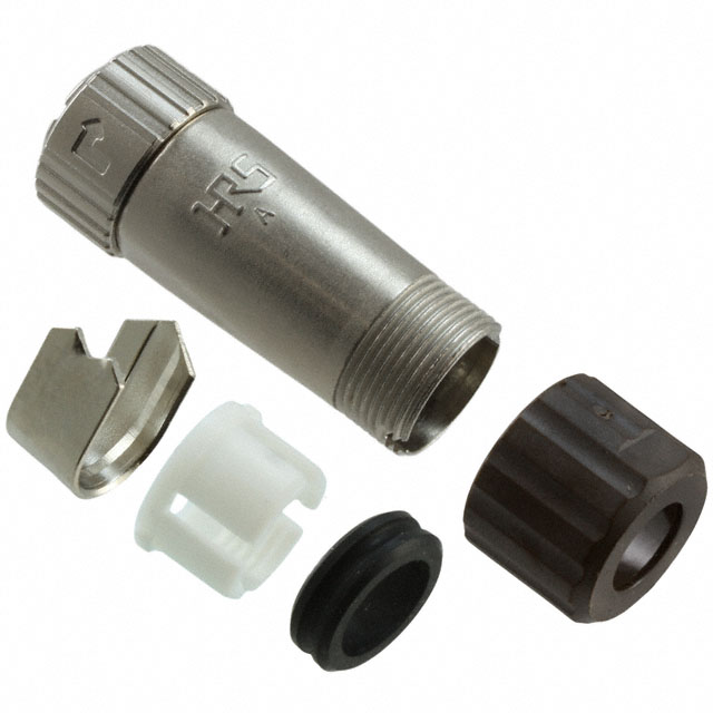 12 Position Circular Connector Plug, Male Pins Solder Cup