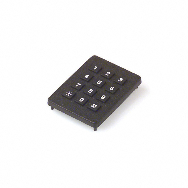 Keypad Switch 12 Polymer Keys Conductive Rubber Contacts Matrix Output Non-Illuminated 0.005A @ 12VDC