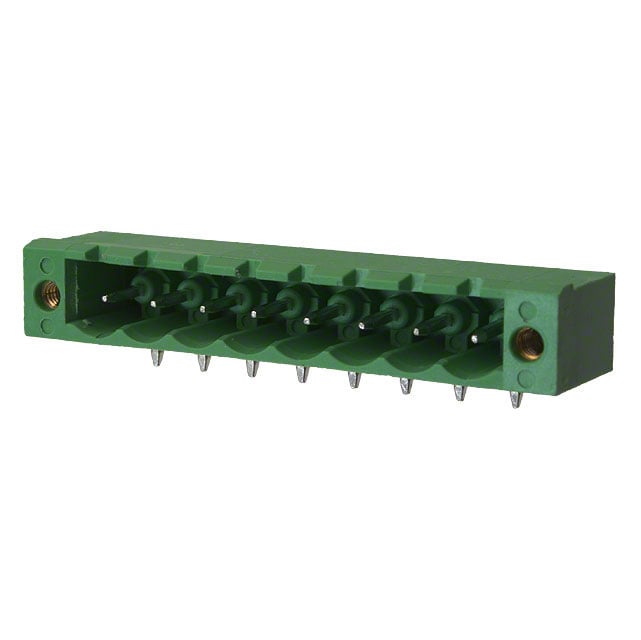 8 Position Terminal Block Header, Male Pins, Shrouded (4 Side) 0.200