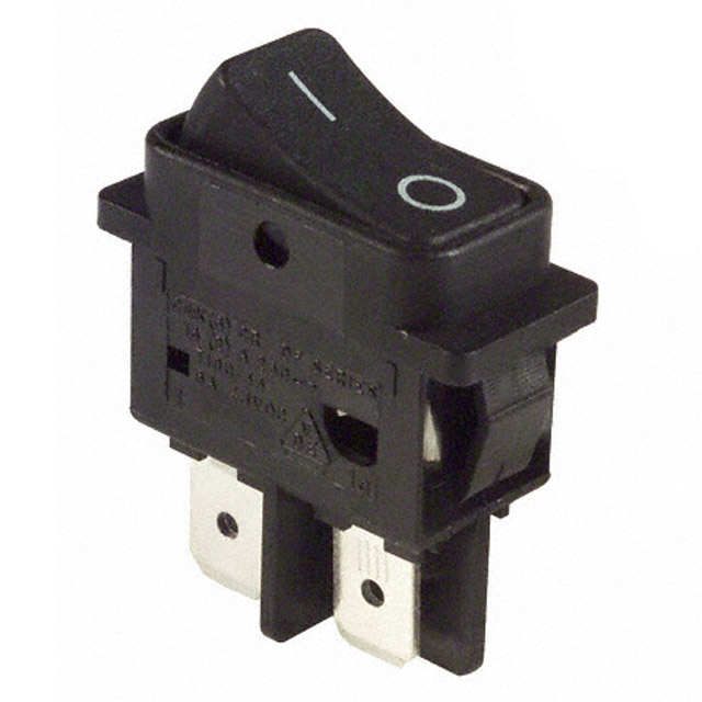 Rocker Switch DPST 16A (AC), 6A (DC) 125 V Panel Mount, Snap-In