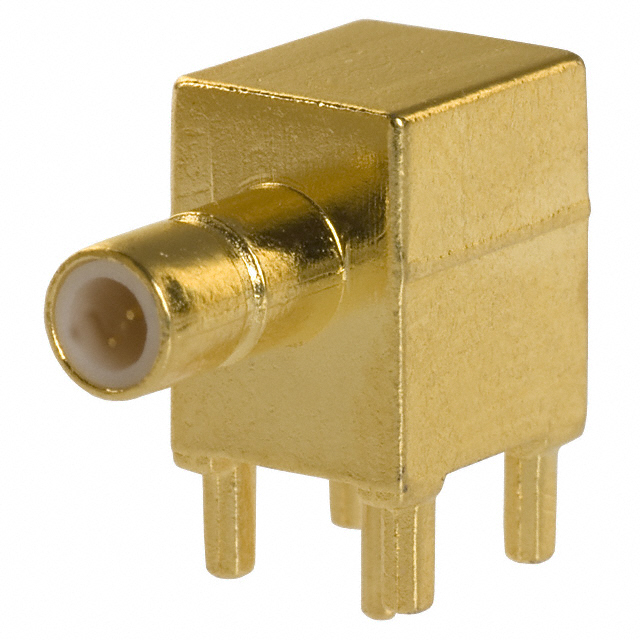 SMB Connector Jack, Male Pin 50 Ohms Through Hole, Right Angle Solder