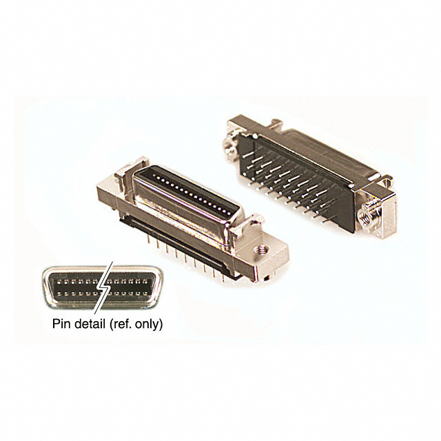 36 Position Receptacle Connector Miniature High Density (HD) Panel Mount, Through Hole Solder