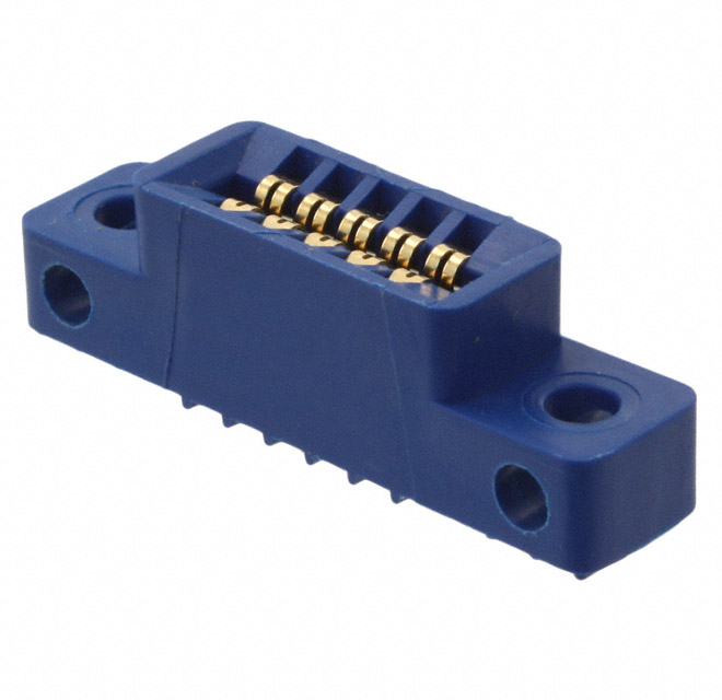 10 Position Female Connector Non Specified - Dual Edge Gold 0.100 (2.54mm) Blue