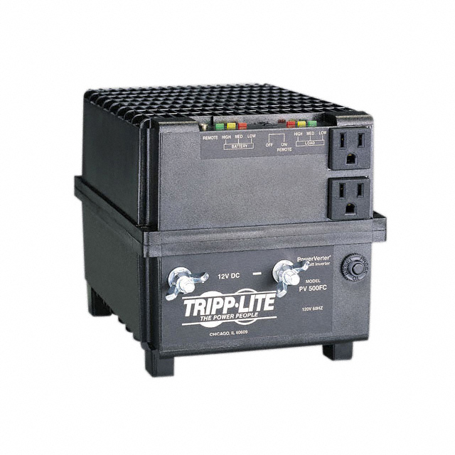 12VDC Voltage Input 500 W Power Output Continuous Inverter 2 AC Outlets NEMA 5-15R North America