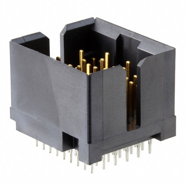 54 Connector Header, Male Pins Through Hole Black