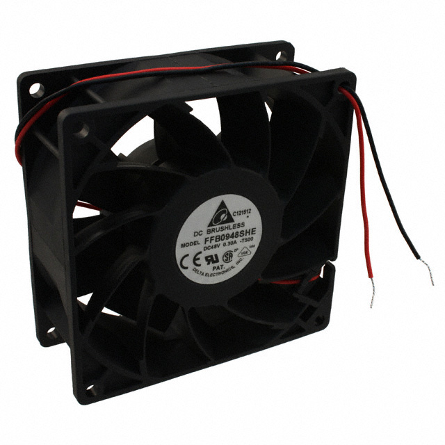 Fan Tubeaxial 48VDC Square - 92mm L x 92mm H Ball 100.3 CFM (2.81m3/min) 2 Wire Leads