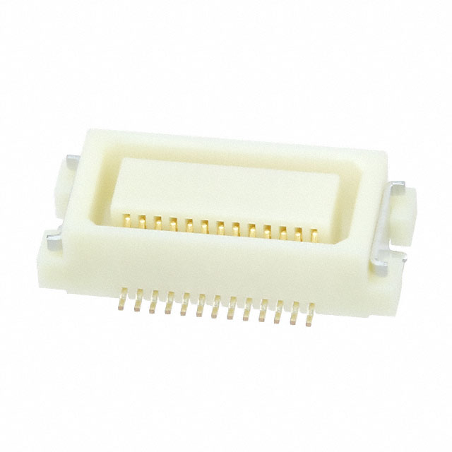 26 Position Connector Receptacle, Center Strip Contacts Surface Mount Gold