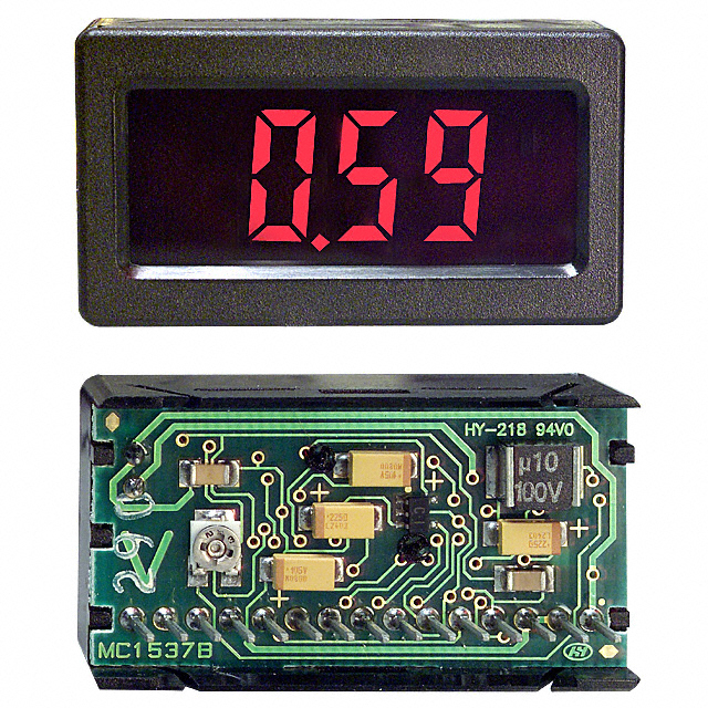 Voltmeter LCD - Red Characters, Backlight Display Through Hole