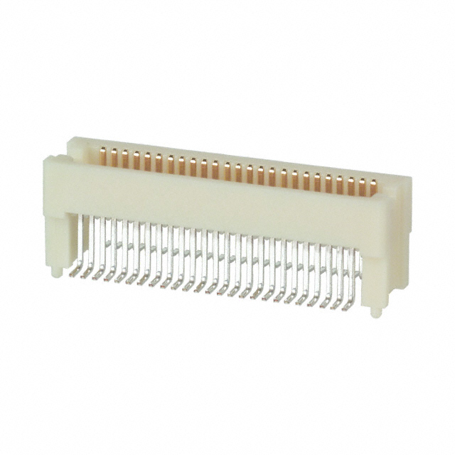 50 Position Connector Header, Outer Shroud Contacts Surface Mount Gold