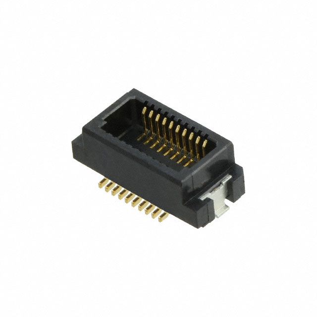 20 Position Connector Plug, Outer Shroud Contacts Surface Mount