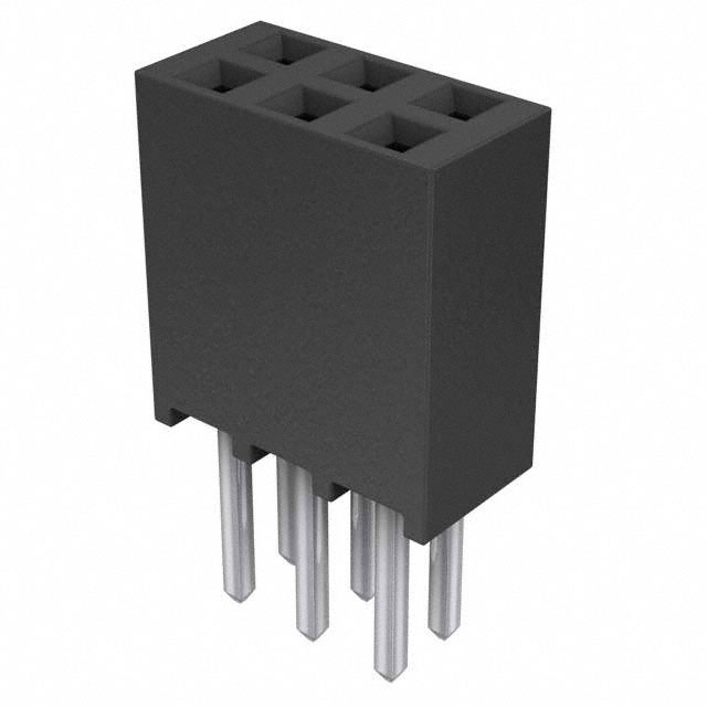 6 Position Receptacle Connector 0.100 (2.54mm) Through Hole Tin