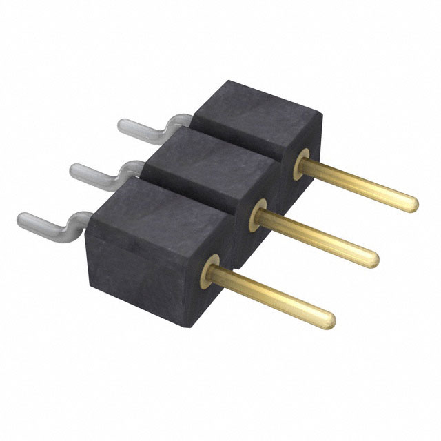 Connector Header Surface Mount, Right Angle 3 position 0.100