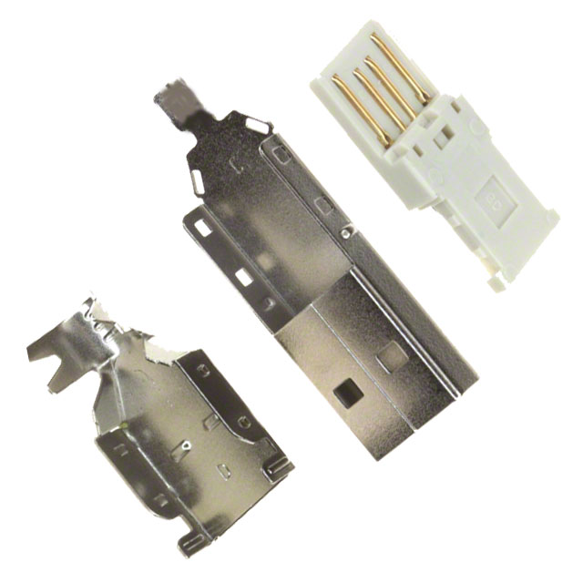 USB-A (USB TYPE-A) USB 2.0 Plug Connector 4 Position Free Hanging (In-Line)