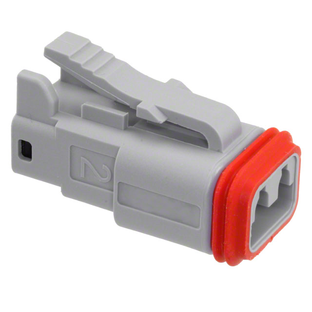 2 Rectangular Connectors - Housings Plug Gray