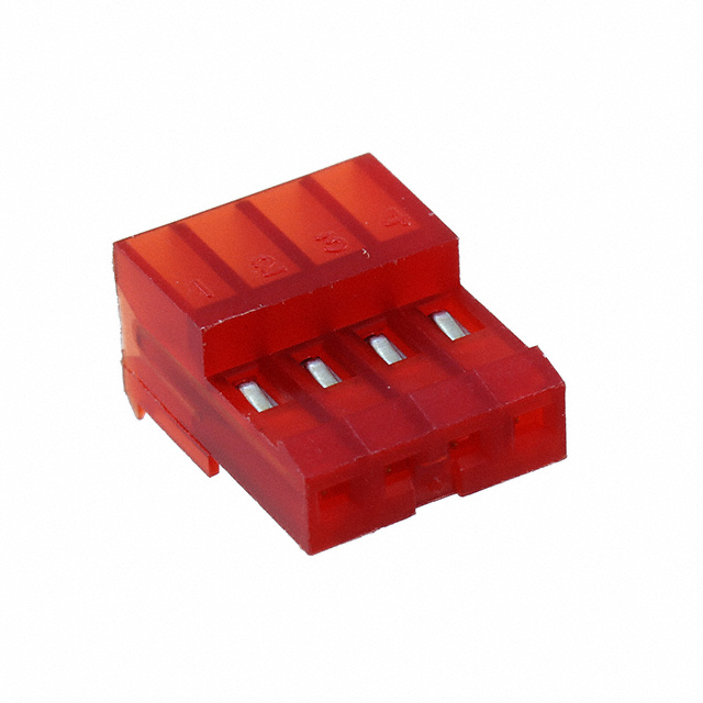 4 Position Rectangular Receptacle Connector IDC Gold 22 AWG