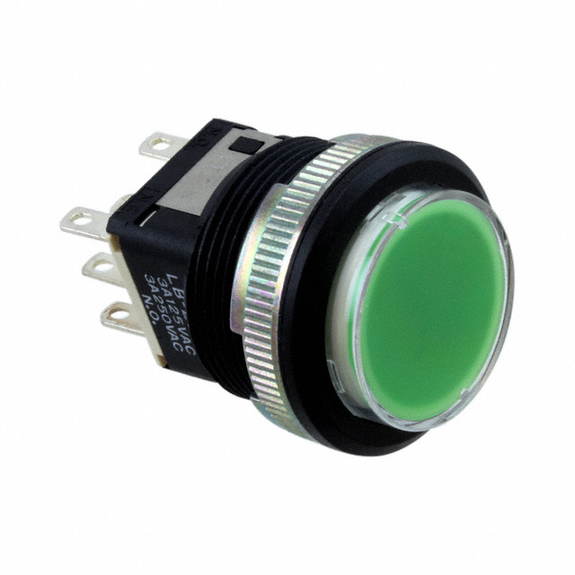 Pushbutton Switch DPDT Standard, Illuminated Panel Mount, Front