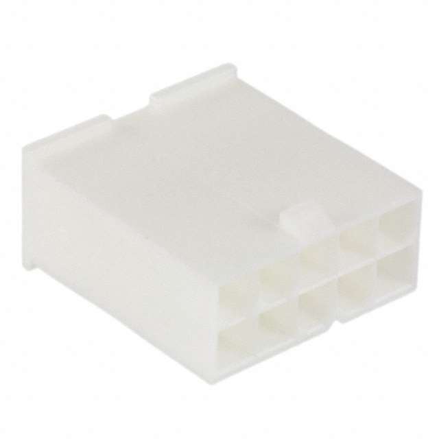 10 Rectangular Connectors - Housings Plug Natural 0.165 (4.20mm)