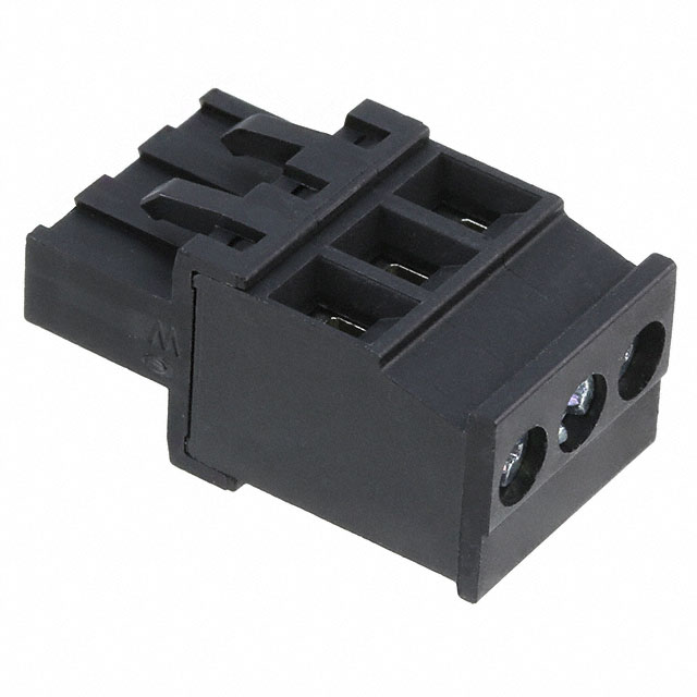 3 Position Terminal Block Plug, Female Sockets 0.197
