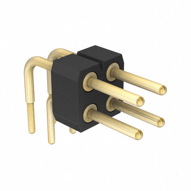 Connector Header Through Hole, Right Angle 4 position 0.100