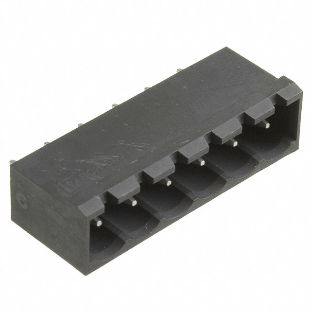 6 Position Terminal Block Header, Male Pins, Shrouded (4 Side) 0.197