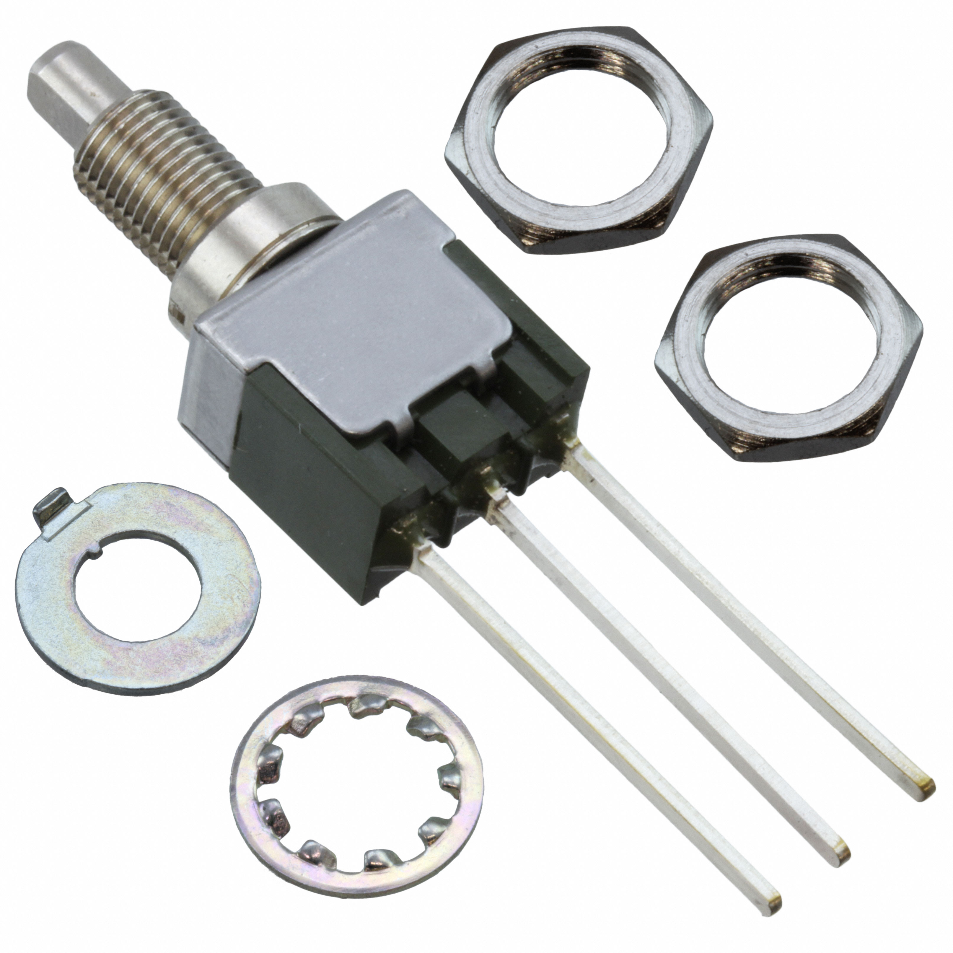 Pushbutton Switch SPDT Standard Panel Mount, Rear