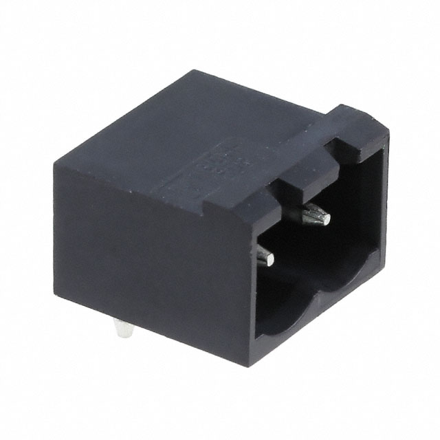 2 Position Terminal Block Header, Male Pins, Shrouded (4 Side) 0.200