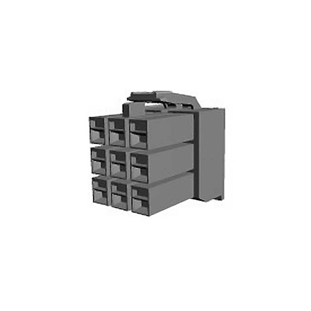 9 Rectangular Connectors - Housings Plug Black 0.156 (3.96mm)