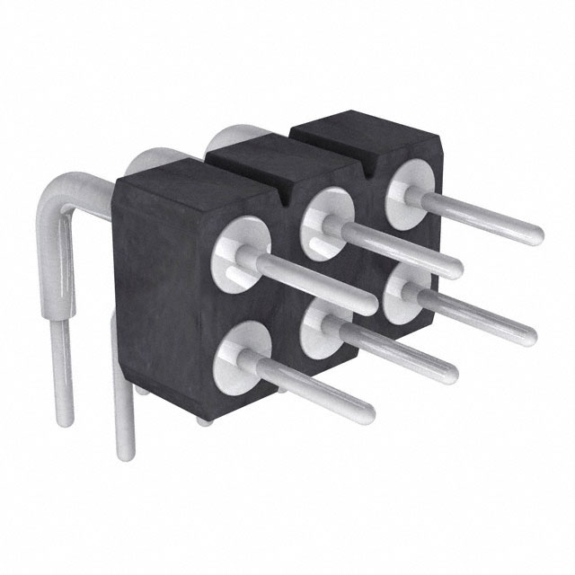 Connector Header Through Hole, Right Angle 6 position 0.100