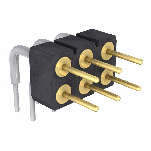 Connector Header Through Hole, Right Angle 6 position 0.100