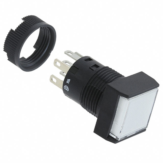 Pushbutton Switch DPDT Standard, Illuminated Panel Mount, Front