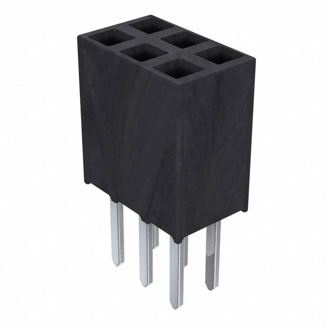 6 Position Receptacle Connector 0.100 (2.54mm) Through Hole Tin