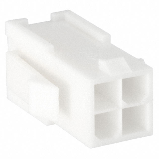 4 Rectangular Connectors - Housings Plug White 0.165 (4.20mm)