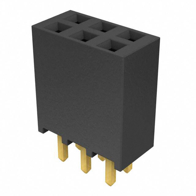 6 Position Receptacle Connector 0.100 (2.54mm) Through Hole Gold