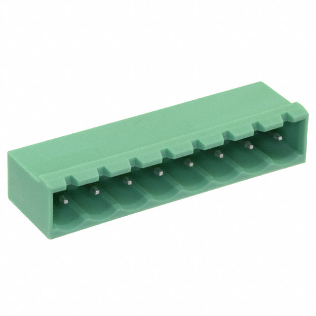 8 Position Terminal Block Header, Male Pins, Shrouded (4 Side) 0.197