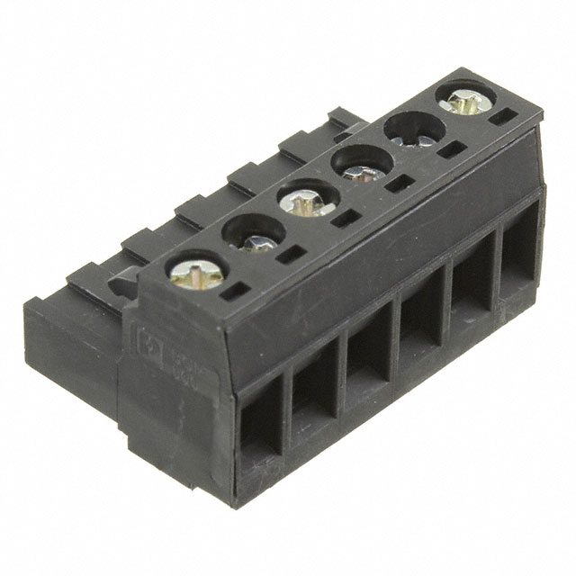 6 Position Terminal Block Plug, Female Sockets 0.197