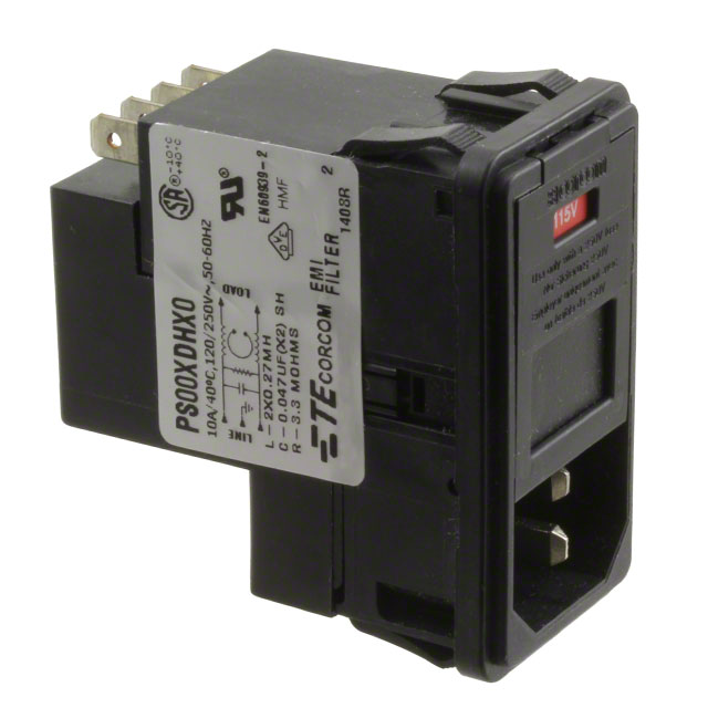 Power Entry Connector Receptacle, Male Blades - Module IEC 320-C14 Panel Mount, Snap-In