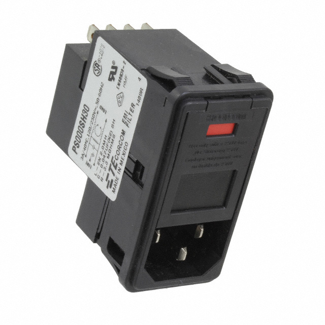 Power Entry Connector Receptacle, Male Blades - Module IEC 320-C14 Panel Mount, Snap-In