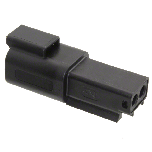 2 Rectangular Connectors - Housings Receptacle Black