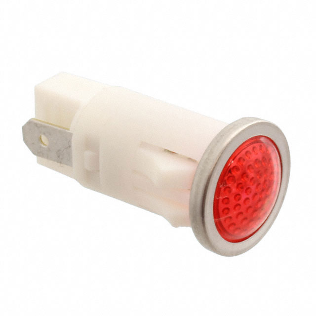 Neon Panel Indicator Red 105V ~ 125V Quick Connect - 0.187 (4.7mm)