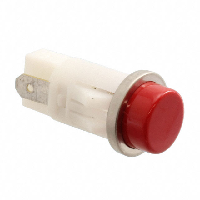Incandescent Panel Indicator Red 28V Quick Connect - 0.187 (4.7mm)